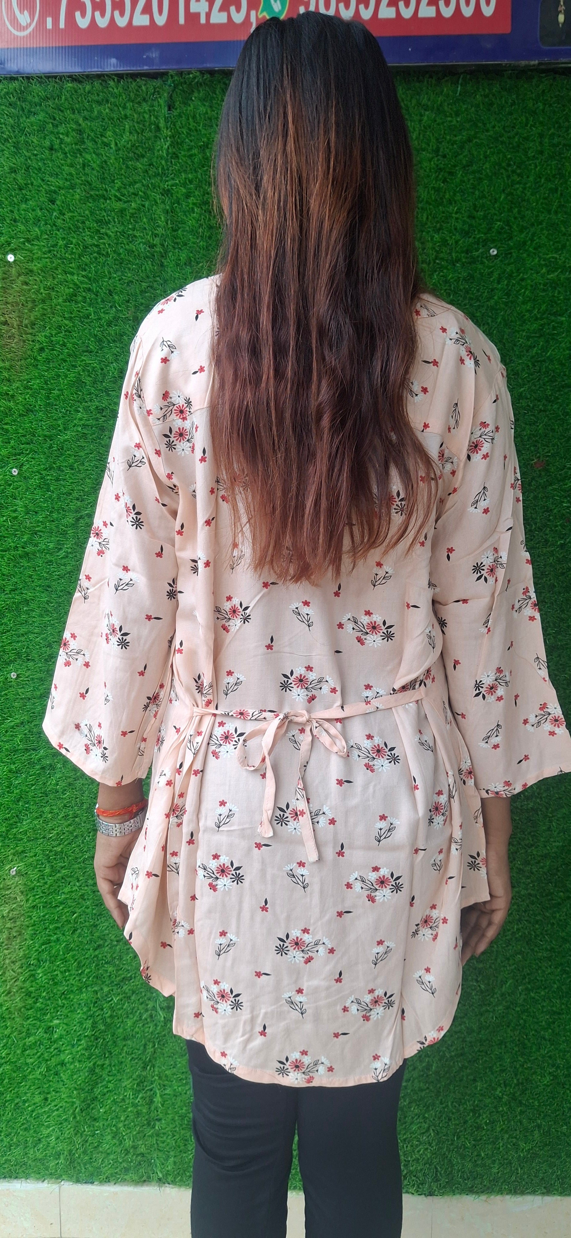 Peach Shirt for women, stylish buttons shirt