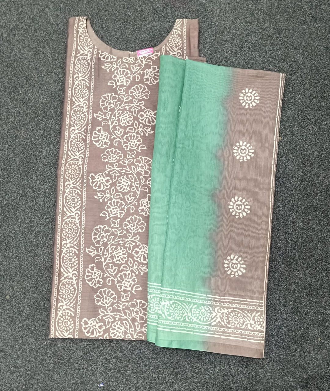 Classic Brown Chanderi Suit