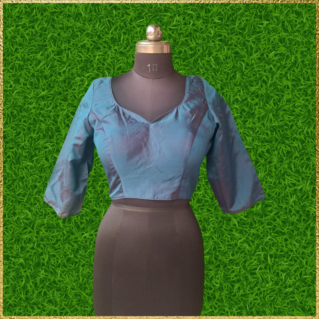 3/4 Sleeves Cotton Silk Blouse