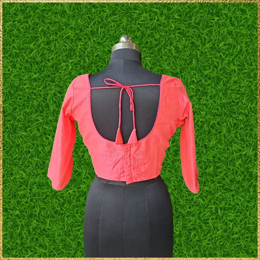 3/4 Sleeves Cotton Silk Blouse