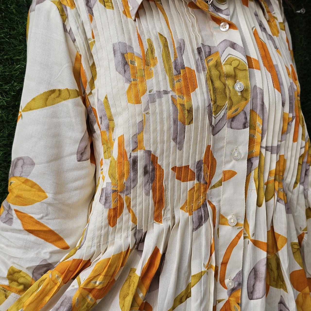 Flower Printed Shirt for women, college wear, soft rayon cotton fabric